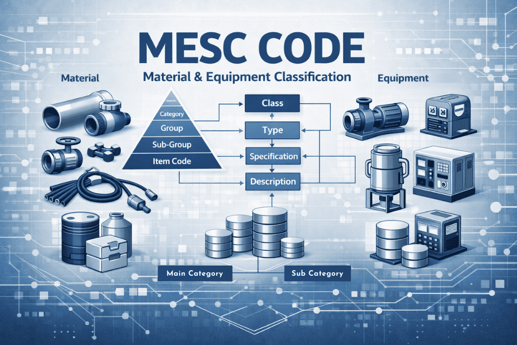 Material and equipment classification based on the MESC Codes