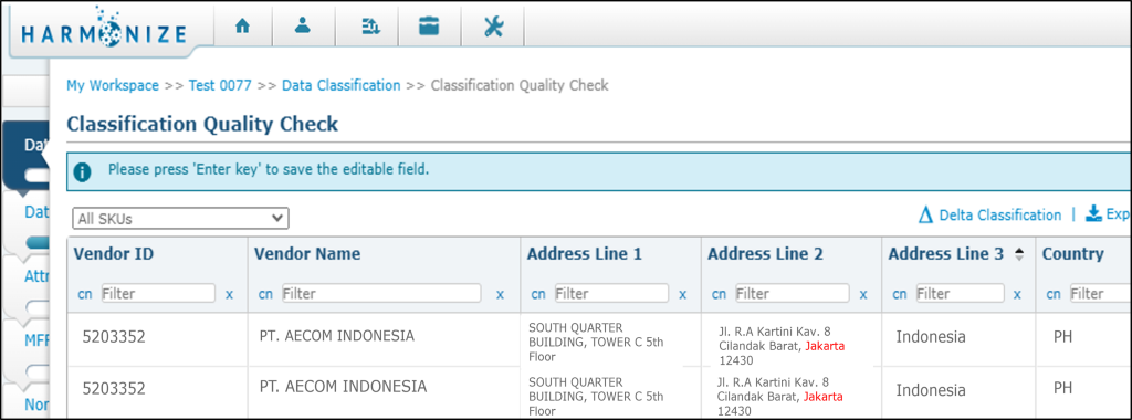Verdantis Data Standardization